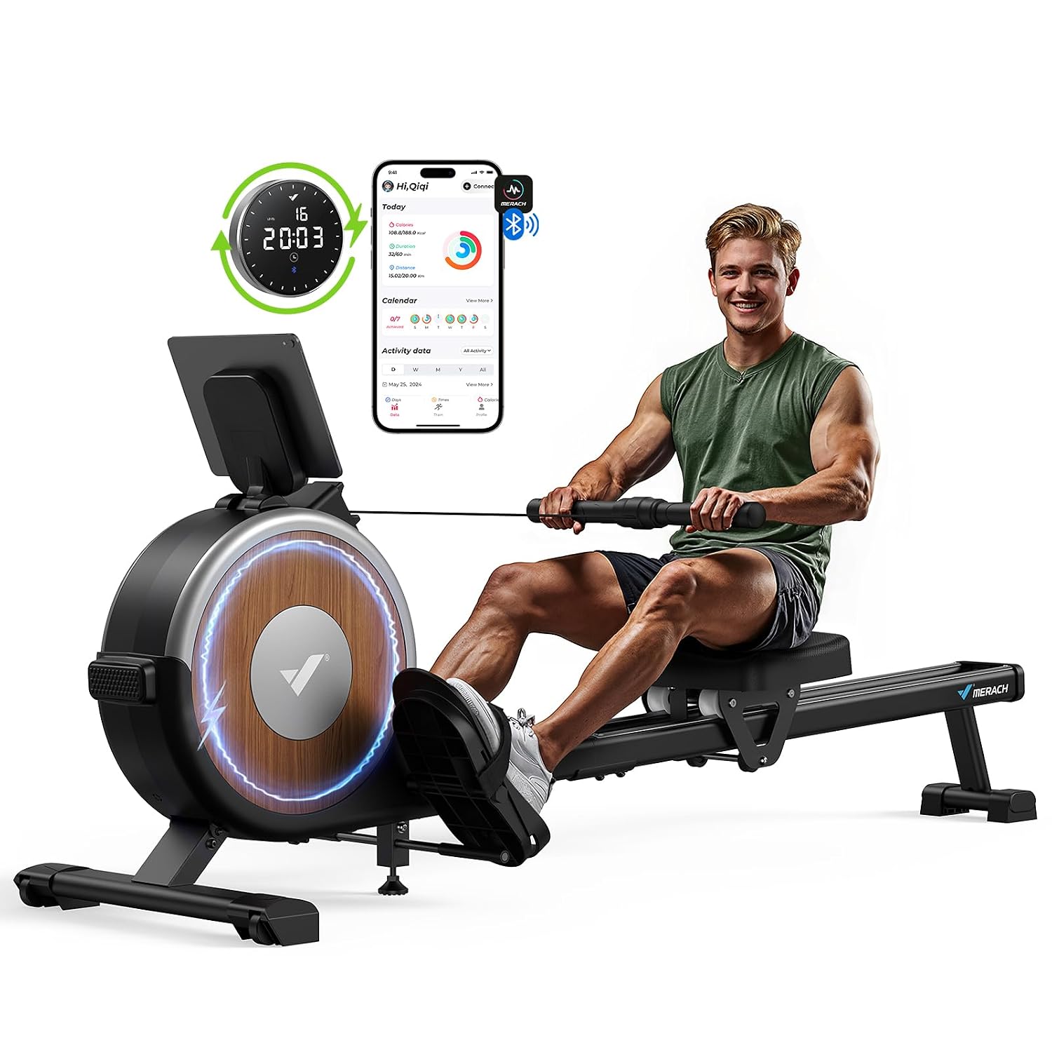 Avis MERACH Rameur magnétique 158 kg : test matos 2026